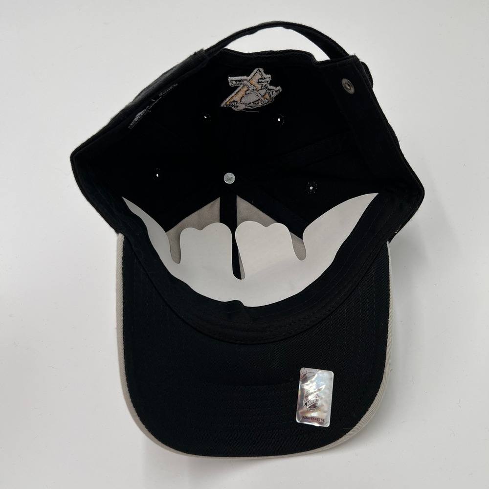 Adidas Pittsburgh Penguins NHL Baseball Cap Hat Gray Black Adjustable Cotton - Picture 5 of 7